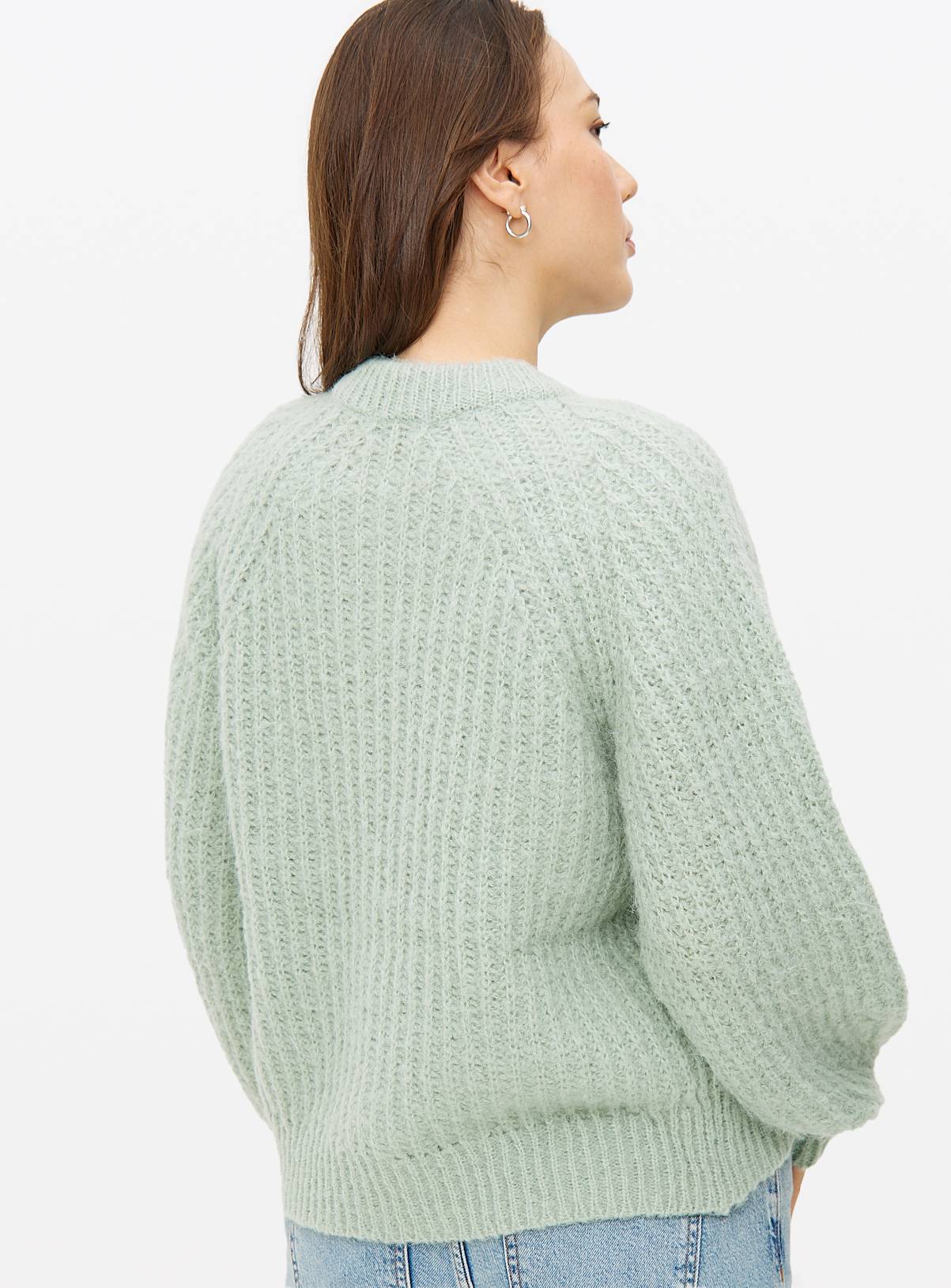 Pale Green Raglan Sleeve Cardigan 22 - Image 4